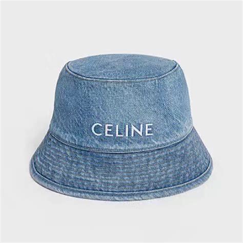 celine bucket hat blue|embellished bucket hat.